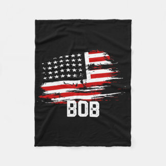 Manta Polar Bandera De Bob Usa Personalizada El 4 De Julio Bob