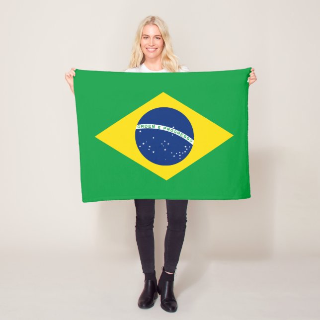 Manta Polar Bandera de Brasil Patriótica (In situ)