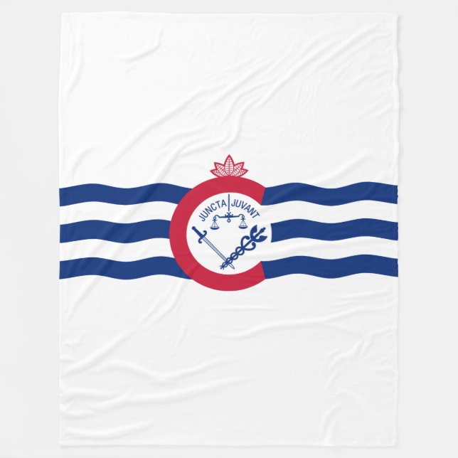 Manta Polar Bandera de Cincinnati, Ohio (Anverso)