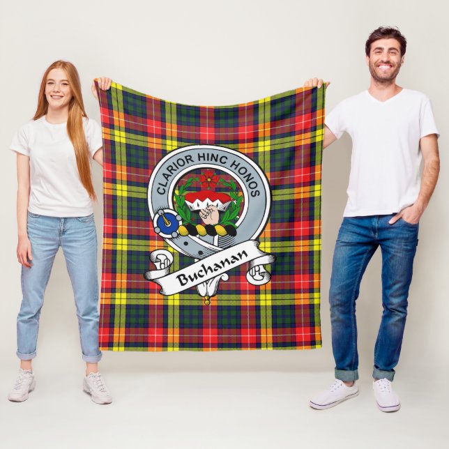Manta Polar Bandera de clan moderno Buchanan Tartan Plaid (In situ)