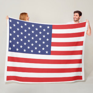 Manta Polar Bandera de EE. UU. Imprimir funda de papel patriót