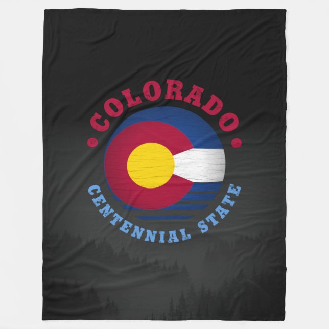 MANTA POLAR BANDERA DE ESTADO CENTENINAL DE COLORADO (Anverso)