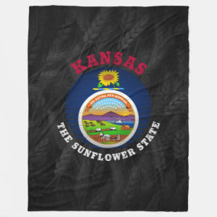 MANTA POLAR BANDERA DE ESTADO DE SUNFLOWER DE KANSAS