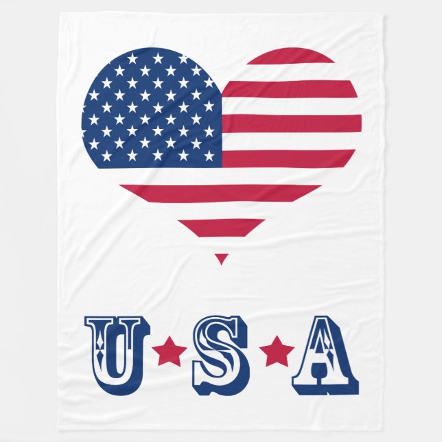 Manta Polar Bandera de Estados Unidos grande (Anverso)