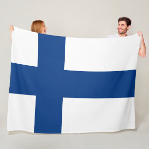 Manta Polar Bandera de Finlandia Bandera Azul grande