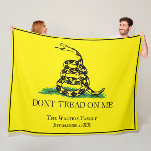 Manta Polar Bandera de Gadsden No Pises en Mí Nombre de Famili