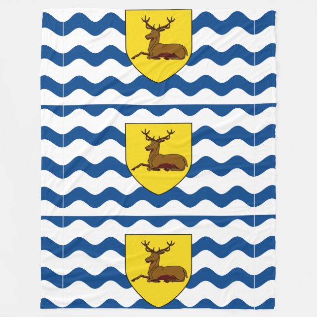 Manta Polar Bandera de Hertfordshire Fleece Blanket (Anverso)