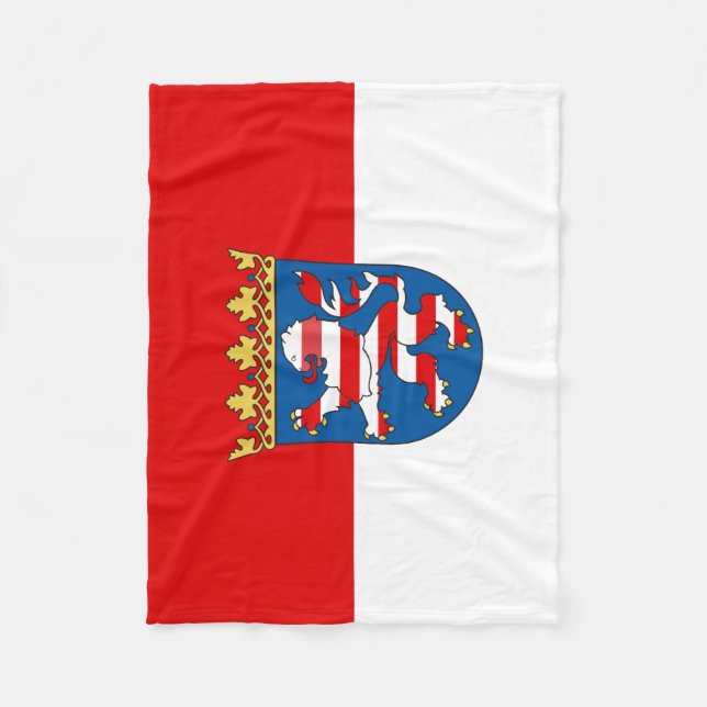 Manta Polar Bandera de Hesse Fleece Blanket (Anverso)