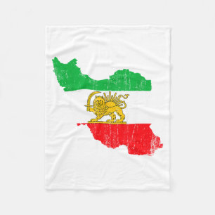 Manta Polar Bandera de Irán Mapa León Arte Persa
