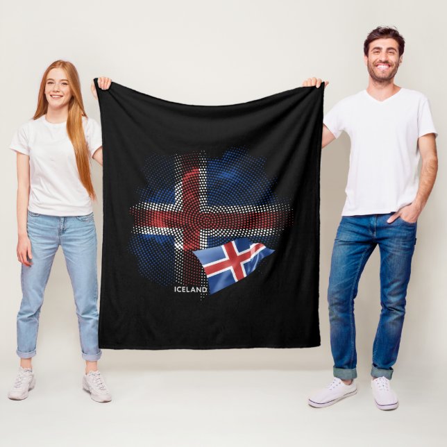 Manta Polar bandera de Islandia (In situ)