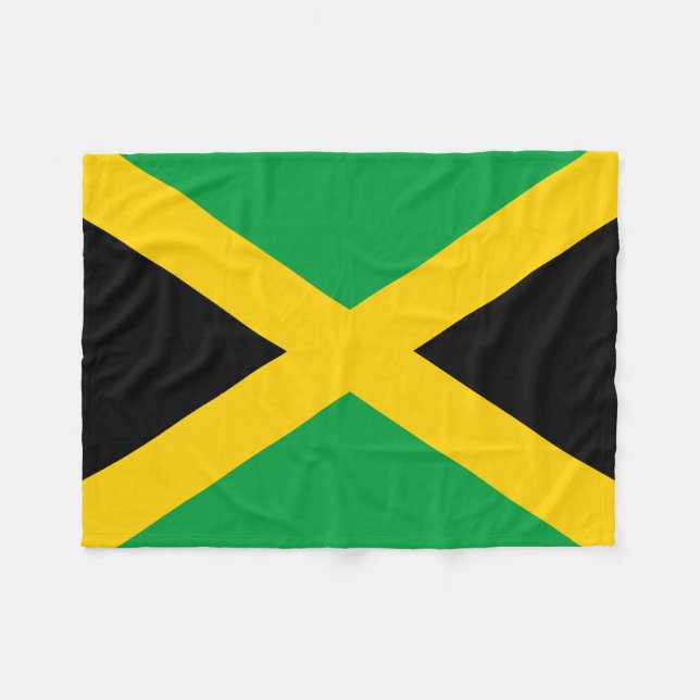 Manta Polar Bandera de Jamaica (Frente (Horizontal))