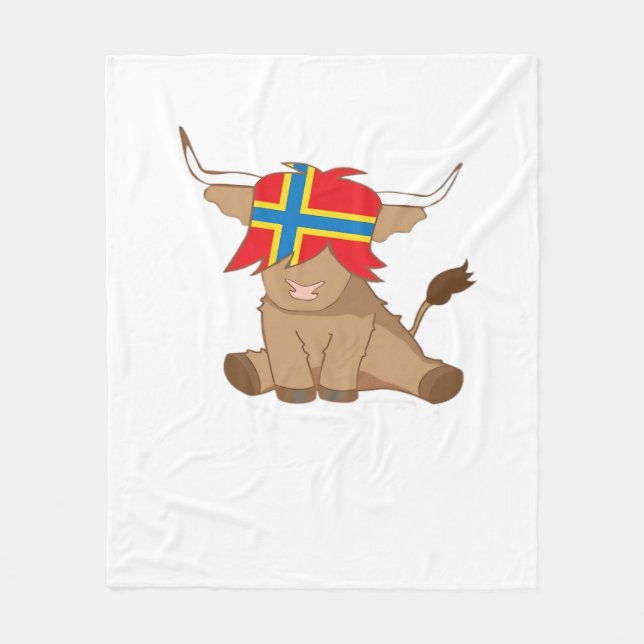 Manta Polar Bandera de la Isla de Orkney regalo escocés de vac (Anverso)