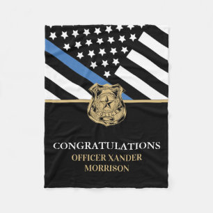 Manta Polar Bandera de la Línea Azul de la Policía Felicitacio