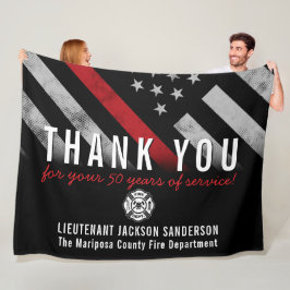 Manta Polar Bandera de la línea roja del aniversario de retiro