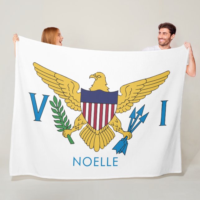 Manta Polar Bandera de las Islas Vírgenes de Estados Unidos (In situ)