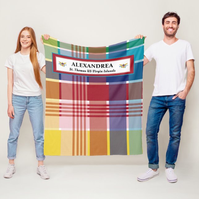 Manta Polar Bandera de las Islas Vírgenes de Estados Unidos St (In situ)