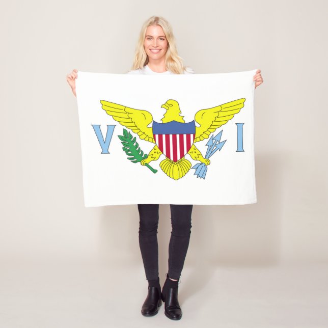 Manta Polar Bandera de las Islas Vírgenes de los Estados Unido (In situ)