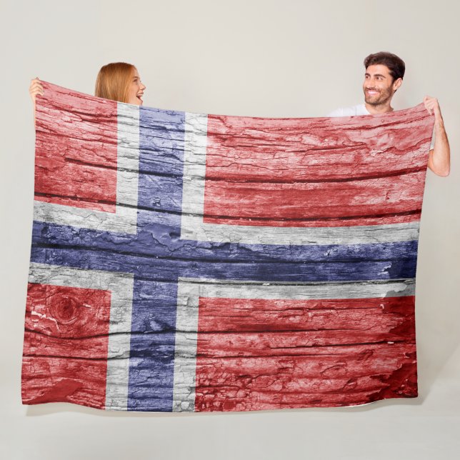 Manta Polar Bandera de madera de Noruega (In situ)