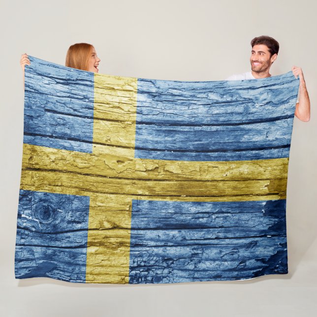 Manta Polar Bandera de madera de Suecia (In situ)