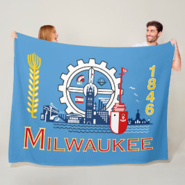 Manta Polar Bandera de Milwaukee (Wisconsin)