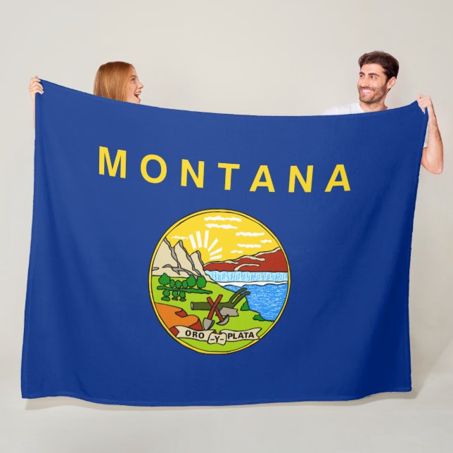 Manta Polar Bandera de Montana (Estado de los Estados Unidos) (In situ)