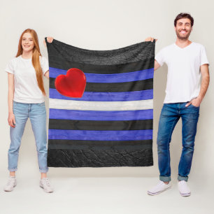 Manta Polar bandera de orgullo de cuero de SlipperyJoe's negro