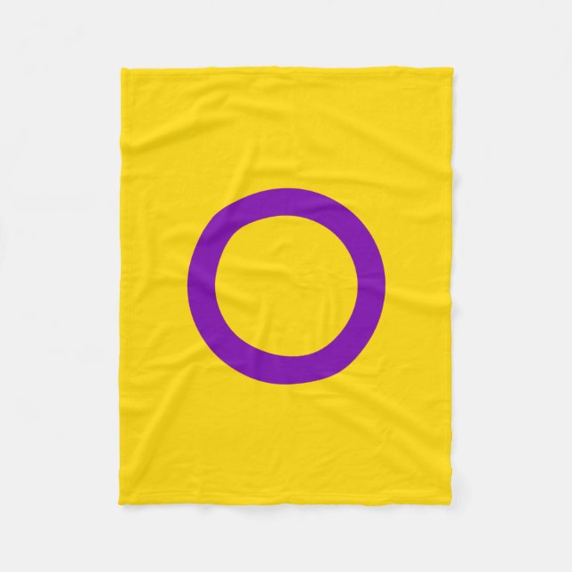 Manta Polar Bandera de orgullo intersexual (Anverso)