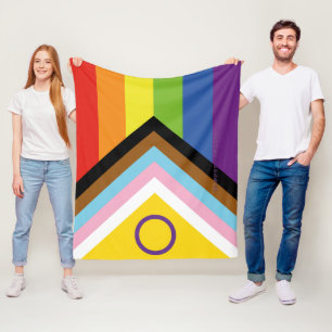 Manta Polar Bandera de orgullo intersexual de SlipperyJoe's fo