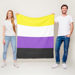 Manta Polar Bandera de orgullo no binario de SlipperyJoe's ama