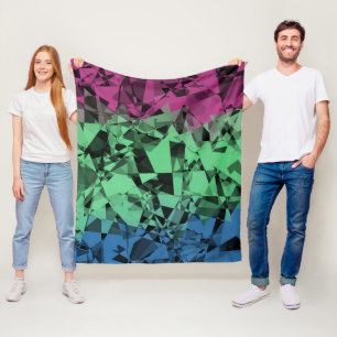 Manta Polar Bandera de orgullo polissexual groovy ecléctica re