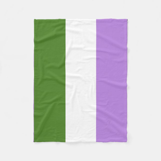 Manta Polar Bandera de Orgullo Queer (Anverso)
