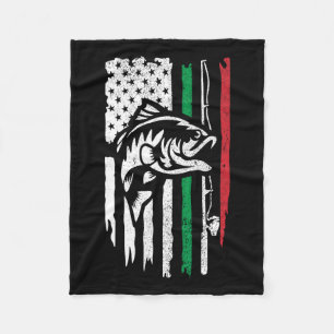 Manta Polar Bandera De Pesca Italiana Estadounidense B Para El