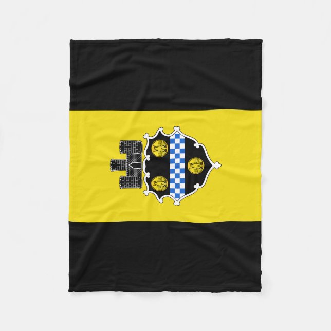 Manta Polar Bandera de Pittsburgh, Pennsylvania Fleece Blanket (Anverso)