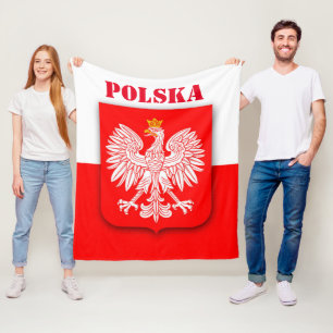 Manta Polar Bandera de Polonia Fútbol Patriótico Fleec Polska