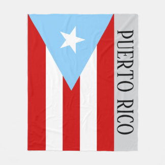 Manta Polar Bandera de Puerto Rico Azul Claro