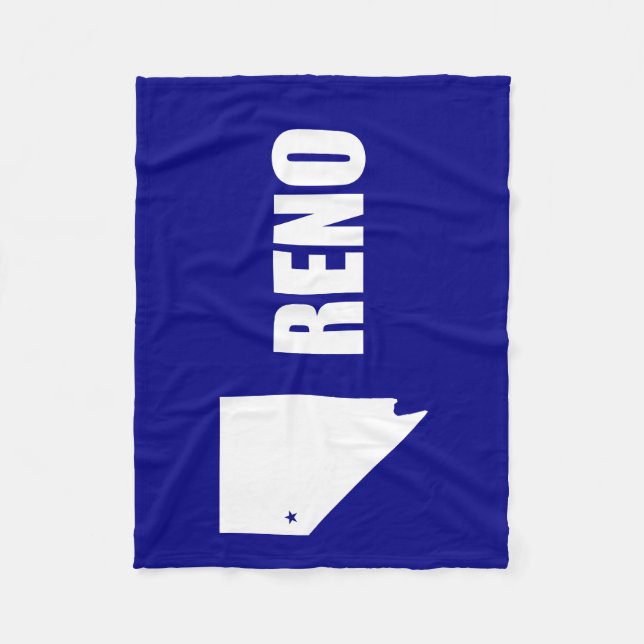 Manta Polar Bandera de Reno, Nevada Fleece Blanket (Anverso)