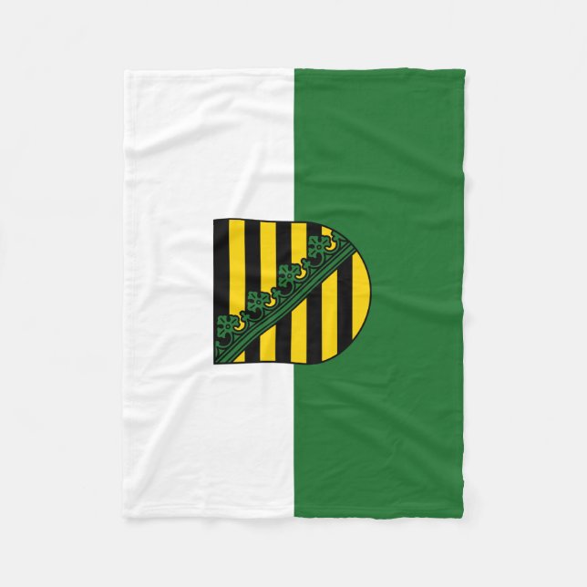Manta Polar Bandera de Sajonia Fleece Blanket (Anverso)