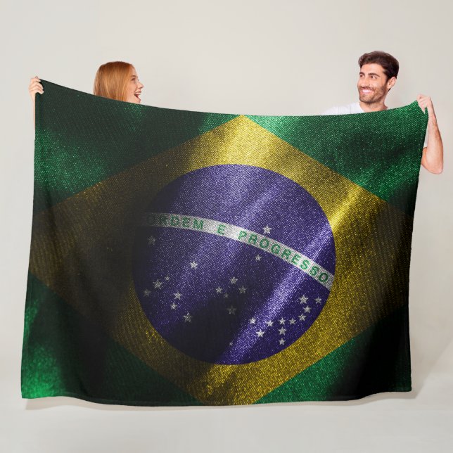 Manta Polar Bandera de seda de Brasil (In situ)