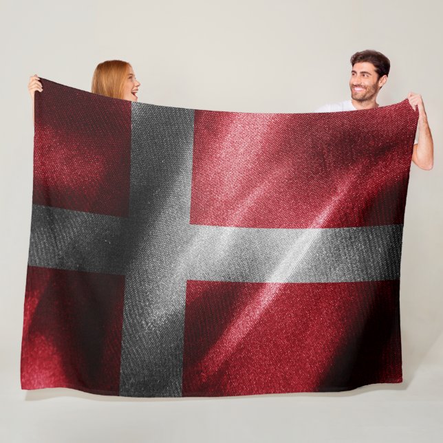 Manta Polar Bandera de seda de Dinamarca (In situ)