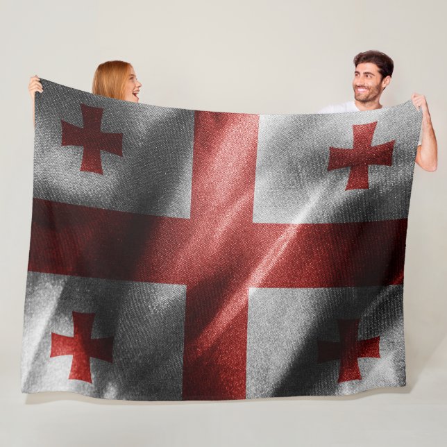Manta Polar Bandera de seda de Georgia (In situ)