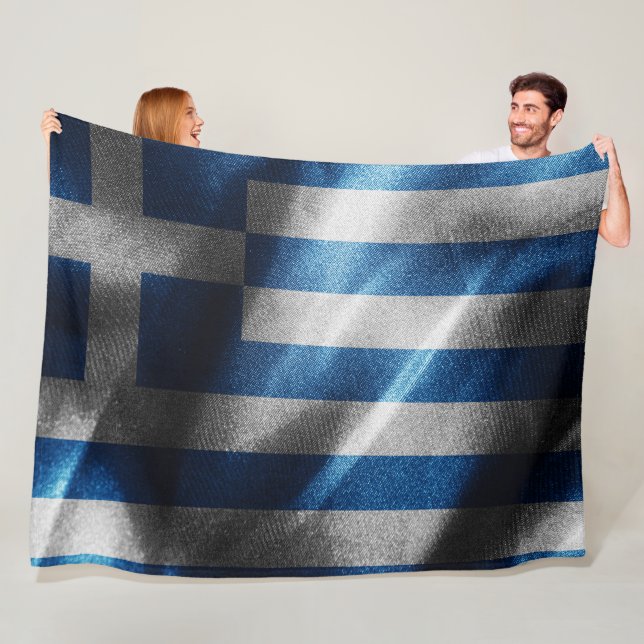 Manta Polar Bandera de seda de Grecia (In situ)