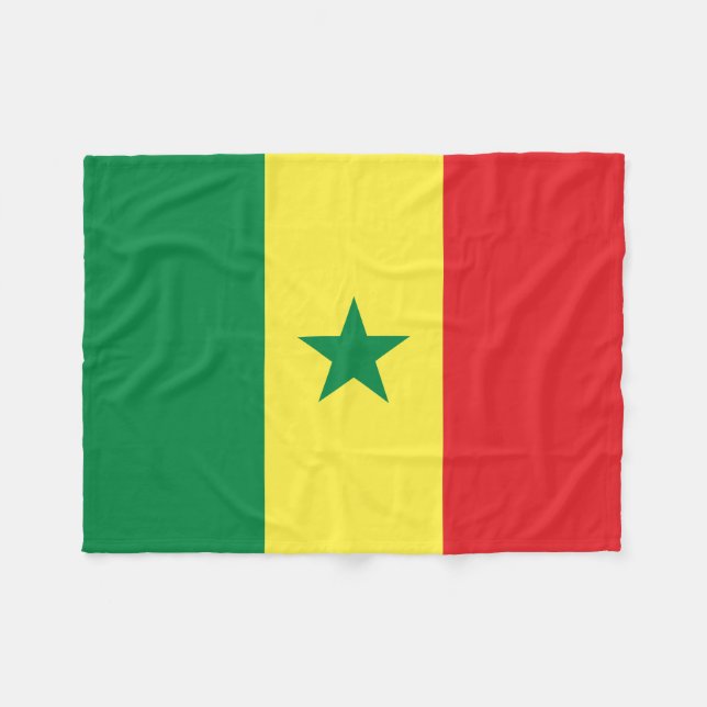 Manta Polar Bandera de Senegal (Frente (Horizontal))