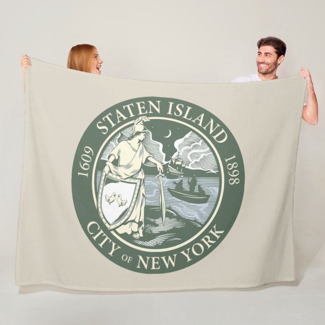 Manta Polar Bandera de Staten Island (municipio de Nueva York) (In situ)