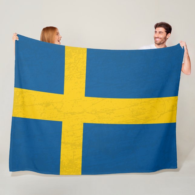 Manta Polar Bandera de Suecia - Tapiz del patrimonio sueco (In situ)