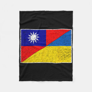 Manta Polar Bandera de Taiwán Ucrania Apoyo taiwanés ucraniano