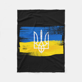 Manta Polar Bandera de Ucrania y Escudo de Armas Pintado Patri