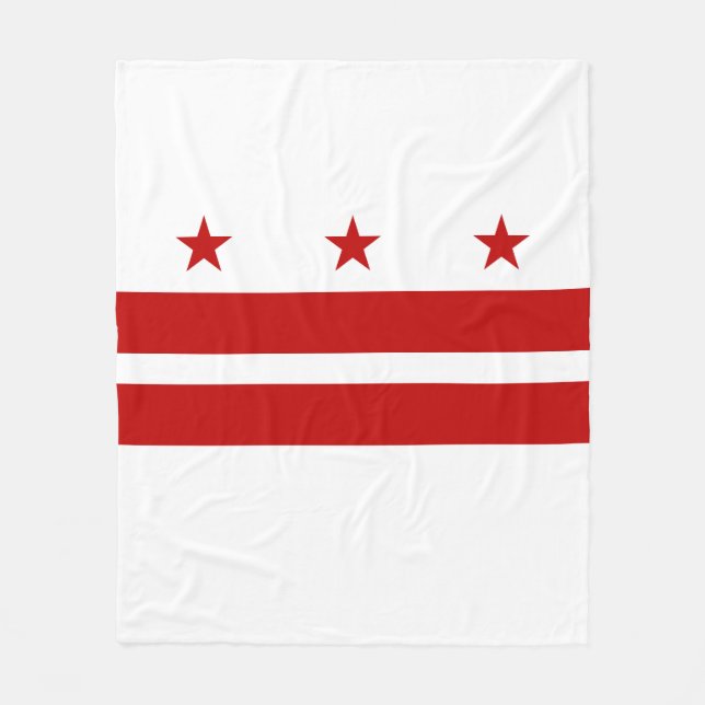 Manta Polar bandera de Washington DC (Anverso)
