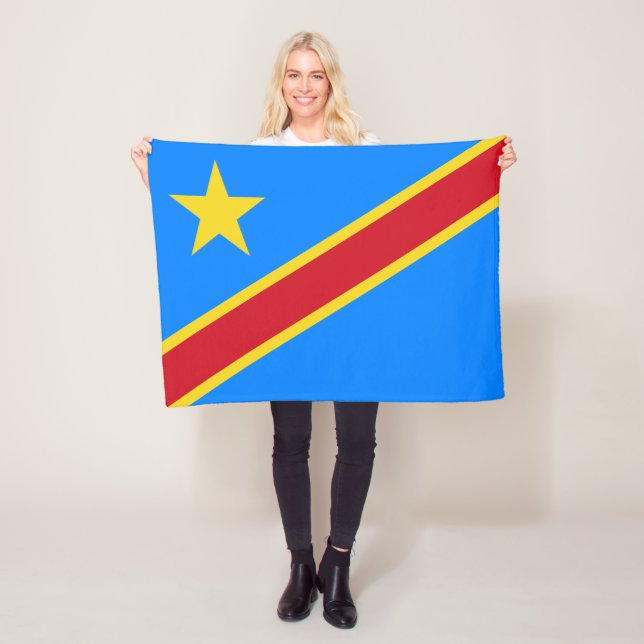 Manta Polar Bandera del Congo Kinshasa (In situ)