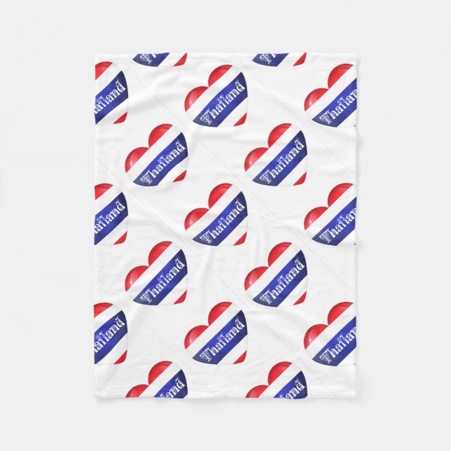 Manta Polar Bandera del Corazón de Tailandia (Anverso)