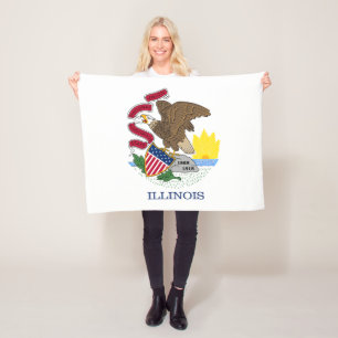 Manta Polar Bandera del estado de Illinois